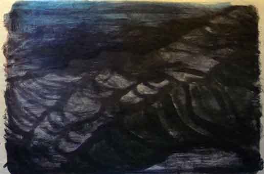 Title Nepal Landscape’ Medium; Lithography on rice paper H32c/W45cm 1991